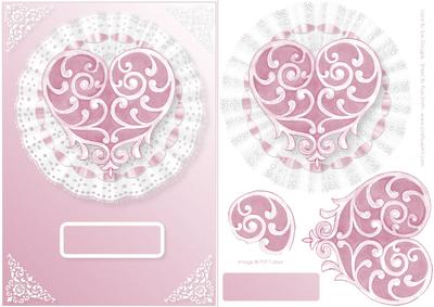 Heart on Lace Card Front