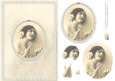 Vintage Lady Card Front