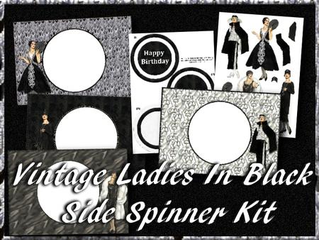 Vintage Ladies in Black Side Spinner