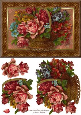 Basket of Roses Card Front