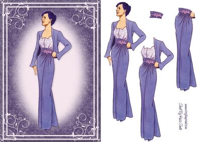 Lady in Pink and Purple Card Front