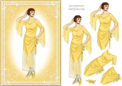 Lady in Yellow Card Front