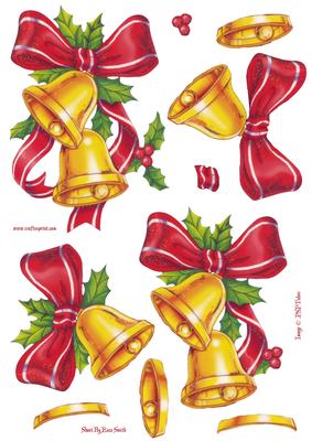 Christmas Bells Decoupage