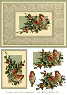 Christmas Robbins Card Front