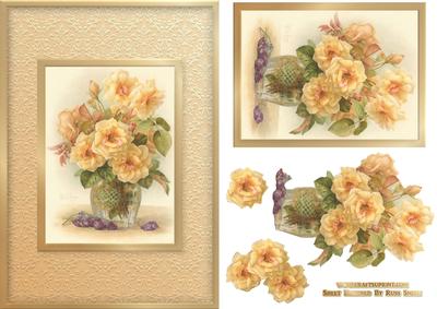 Gold Flowers Card Front