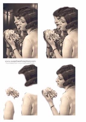 Vintage Lady at Mirror