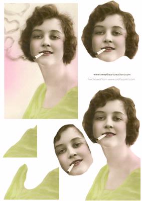 Vintage Lady Smoking