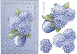 Vase of Hydrangeas Card Front