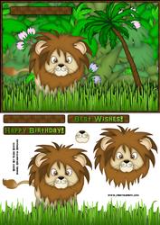 Cute Lion Card Front