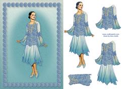 Lady in Blue Card Front