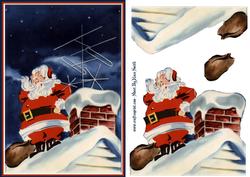 Santa on the Roof Card Front