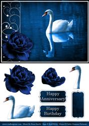 Swan & Rose Card Front