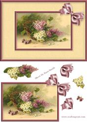 Purple & White Flowers Quick Card