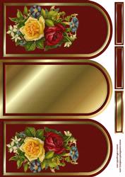 Vintage Roses Tri Fold