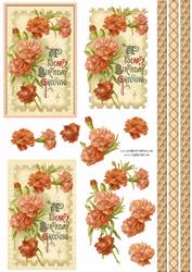 A Hearty Birthday Greeting Decoupage