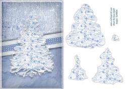 Blue Christmas Tree Quick Card