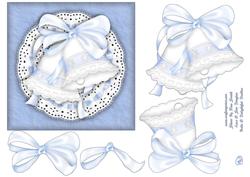 Blue Bells on Lace Quick Card