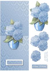 Blue Hydrangeas Over the Edge