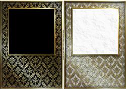 Gold Damask Card Fronts 5