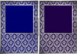 Silver Damask Card Fronts 1