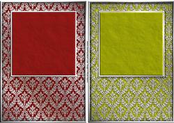 Silver Damask Card Fronts 2