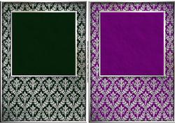 Silver Damask Card Fronts 3