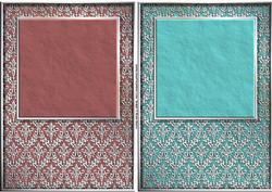 Silver Damask Card Fronts 4