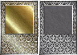 Silver Damask Card Fronts 6