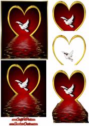 Heart and Dove Decoupage