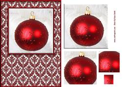 Red & Silver Bauble Quick Card