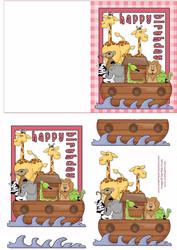 Noah's Ark Birthday Card