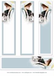 Elegant Lady in Blue Bookmarks