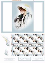 Elegant Lady in Blue Gatefold