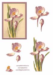 Purple Flower Decoupage