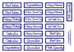 Blue Greetings Sheet