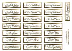 Gold Greetings Sheet