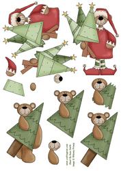Christmas Bears 2-on-1 Decoupage