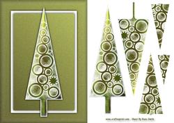 Green Modern Christmas Tree Quick Card