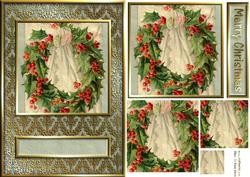 Holly Wreath Quick Card