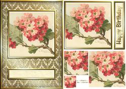 Pink Flowers Quick Card