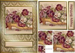 Boot with Purple Flowers Quick Card 2
