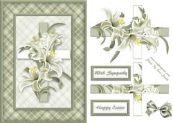 Lilies on Cross Quick Card