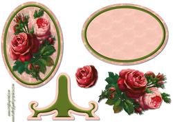 Pink and Red Rose Plate Stand