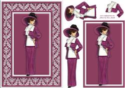 Vintage Lady 8 Quick Card