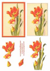 Orange Flower Decoupage