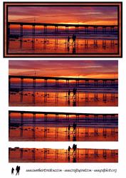 Bridge at Sunset Decoupage