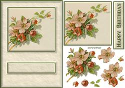 Pink Flowers Quick Card
