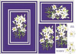 Lilies on Purple Quick Card