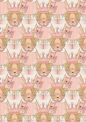 Pink and Cream Princess Backing