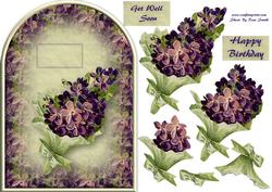 Bouquet of Hydrangeas Rounded Quick Card